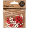 I AM CREATIVE Streuteile Doppelherz 4501.82 rot/weiss, 24 Stück