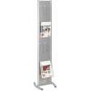 FRANKEN Prospektständer PSN804 4 Fächer, silber