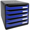 EXACOMPTA Schubladenbox 3097203D BIG-BOX Plus 5, Eco, blau