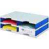 STYRO Ablagesystem Styrodoc 268-0202.38 Duo 4 Fächer blau/grau