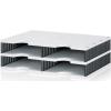 STYRO Ablagesystem Styrodoc 268-0202.98 Duo 4 Fächer schwarz/grau