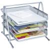 WEDO Briefablage OFFICE Metall 65854 3 Fächer 35x27x30cm silber