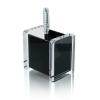 WEDO Stifteköcher EXKLUSIV 604001 9.4x6.5x9.4 Acryl schw./tran.