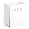 TRENDFORM Stifteköcher PEN GK3610 Metall 8x10x5cm weiss