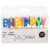 I AM CREATIVE Kerzen,Happy Birthday 6010.909 bunt, glitt.