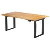 CONTINI Bürotisch ET225Q 180x80cm 109451 Eiche/schwarz