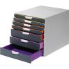 DURABLE Schubladenbox Varicolor 7 -C4 760727 farbige Griffe, 7 Schubladen