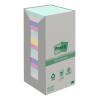 POST-IT Haftnotizen Recycling 76x76mm 654-1RPT 5-farbig, 16x100 Blatt
