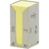 POST-IT Haftnotizen Recycling 76x76mm 654-1T gelb, 16x100 Blatt