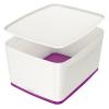 LEITZ MyBox Gross, mit Deckel 18lt 5216-10-62 weiss/violett