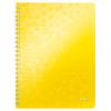 LEITZ Spiralbuch WOW PP A4 4637-00-16 gelb 80 Blatt