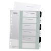 LEITZ Register WOW PP A4 1214-00-00 schwarz/weiss 6-teilig