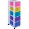 USEFULBOX Aufbewahrungsbox 42x30x105cm 68514400 5x12 Liter Schubladen