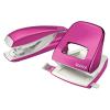 LEITZ Locher/Hefter WOW 5095 5095-10-23 pink, Bundle 30 Blatt