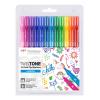 TOMBOW Fasermaler TwinTone Marker WS-PK-12P-3 Rainbow 12-tlg.