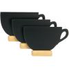 SECURIT Tischkreidetafel CUP-3 FBT-CUP-3 schwarz, 3 Stück 9x13.5x2cm