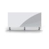 MAGNETOPLAN Hygienewand 1200x600mm 11029120 Acrylglas, mit Klemmhalter