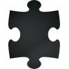 SECURIT Kreidetafel Puzzle FB-PUZZLE schwarz 40x30x1.6cm