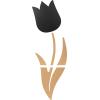 SECURIT Kreidetafel Tulip FB-CB-TULIP schwarz 28x15x1.5cm