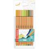 STABILO Fineliner Point 88 0.4mm 8810-22-5 10 Farben assortiert