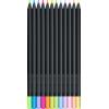 FABER-CASTELL Farbstifte Black Edition 116410 Neon + Pastell 12 Stk.