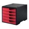STYRO styroswingbox mit 5 Schubl. 275-8430.2292 cranberry/Gehäuse schwarz