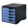 STYRO styroswingbox mit 5 Schubl. 275-8430.6292 cornflower/Gehäuse schwarz