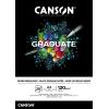 CANSON Graduate Zeichenpapier A4 400110386 20 Blatt, schwarz, 120g