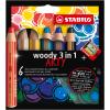 STABILO Farbstifte woody 3in1 880/6-1-20 ARTY 6 Stück