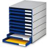 STYRO Systembox styroval pro 14-8002.38 grau/blau 10 Schubladen