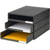 STYRO Systembox styroval pro öko 14-8051.90 schwarz/schwarz 3 Schubladen