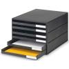 STYRO Systembox styroval pro öko 14-8052.90 schwarz/schwarz 6 Schubladen