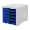 STYRO Styroswingbox 275-8430.352 blau/grau 5 Schubladen