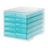 STYRO Styroswingbox light 275-8430.25222 aqua/transluz. 5 Schubladen
