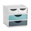 CEP Schubladenbox MyCube Riviera 1032112961 4 Schubl. weiss/grau/mint