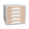 CEP Schubladenbox Smoove Silva 1071111021 5 Schubladen weiss/buche