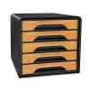 CEP Schubladenbox Smoove Silva 1071115301 5 Schubladen schwarz/bambus