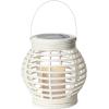 STAR TRADING Solar LED-Leuchte Rotang 16cm 12.479-28 weiss