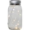 STAR TRADING Solar LED-Leuchte Jamjar 18cm 12.479-16 transparent