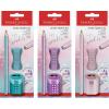 FABER-CASTELL Bleistift B/Radierer/Spitzer 111682 Jumbo Sparkle Set sortiert