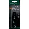 FABER-CASTELL Bleistift B/Radierer/Spitzer 217059 Sleeve Set schwarz