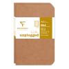 CLAIREFONTAINE AGEBAG Set 2 Hefte 9X14cm 734176C liniert braun 48 Bl