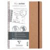 CLAIREFONTAINE AGE BAG MY.NOTES A4 78343C Spiralbuch dot braun 60 Blatt