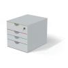 DURABLE Box VARICOLOR SAFE 4 762627 weiss/mehrfarbig 4 Schubladen