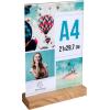EXACOMPTA Tischaufsteller A4 84258D transparent, holzs. hoch