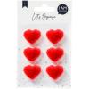 I AM CREATIVE Magnet Herz Let`s Organize MAA4035.49 rot, stark 6 Stück