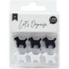 I AM CREATIVE Magnet Hund Let`s Organize 4035.53 schwarz, weiss 6 Stück