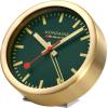 MONDAINE Wand / Tischuhr 125mm A997.66SBG.1 grün/gold, Weckfunktion
