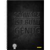 ONLINE Collegeblock Schwarz A4 10122/9 kariert, 90g 80 Blatt
