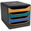 EXACOMPTA Schubladenbox NEO DECO A4+ 310505D Big Box, 4 Schubladen